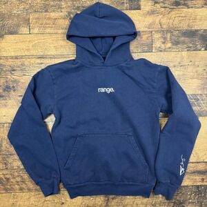 Range Ranger Trucco Paper Plane‎ Origami Graphic Hoodie Navy Blue Mens Small